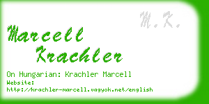 marcell krachler business card